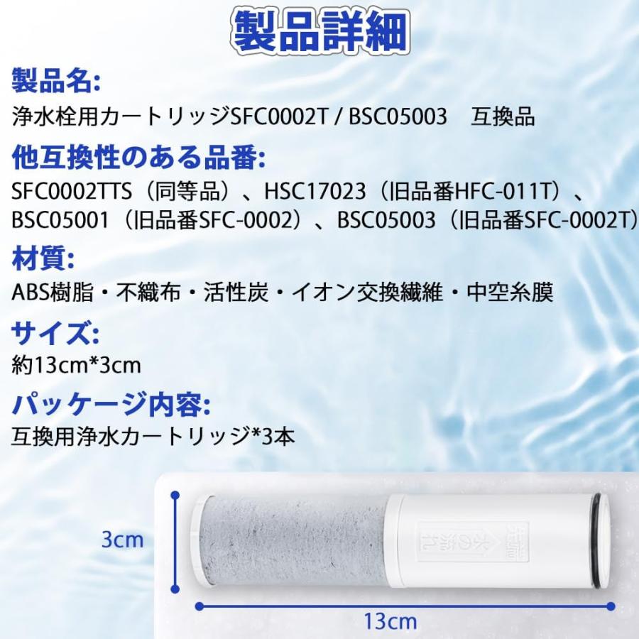 SFC0002T BSC05003 互換品 浄水器カートリッジ SFC0002TTS 交換用