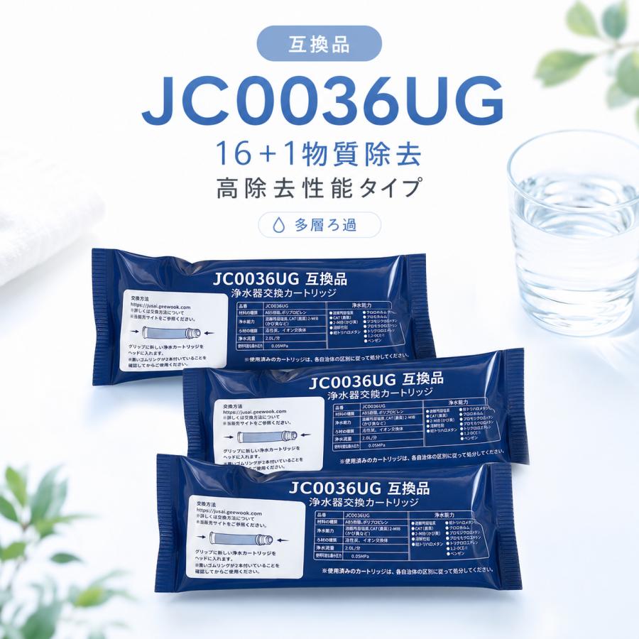 互換品】 JC0036UG 浄水器用カートリッジ タカギ対応 JC0032UG互換 高