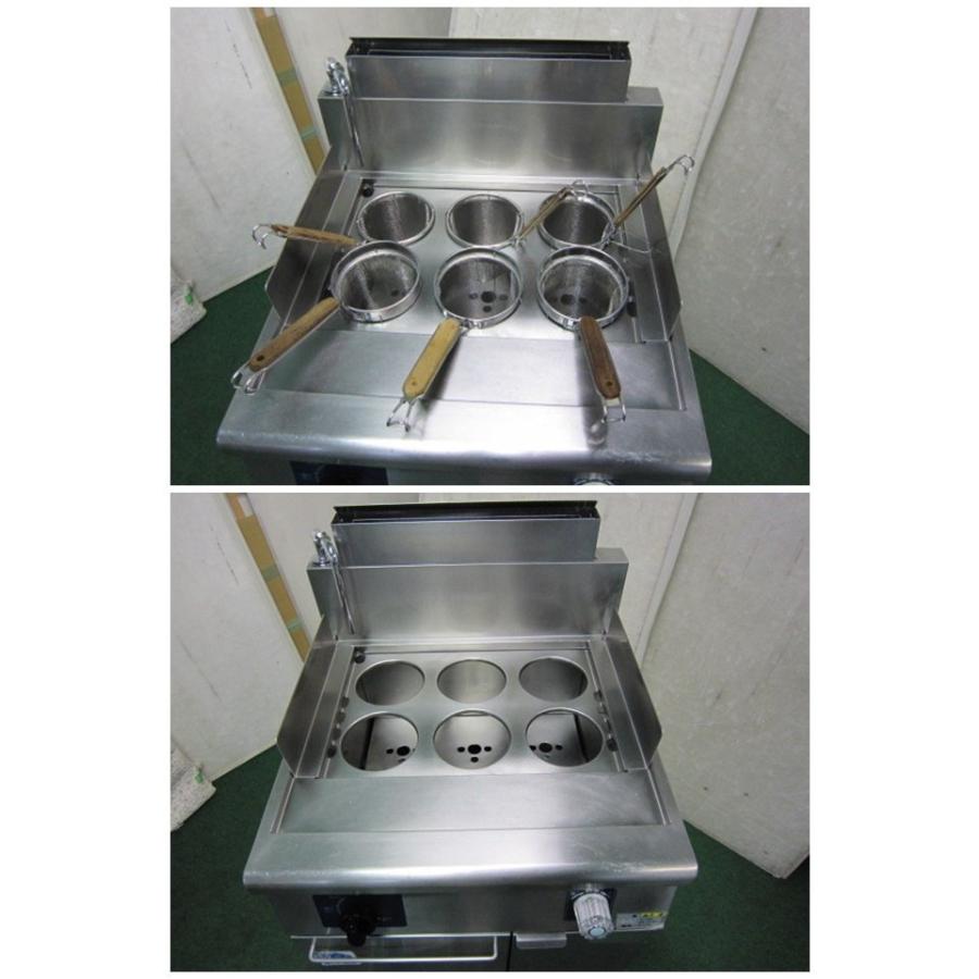 タニコー 角型ガスゆで麺器 6テボ付 TU-60N LPガス(0325BT)7BY タニコー 角型ガスゆで麺器 6テボ付 TU-60N LPガス(0325BT)7BY