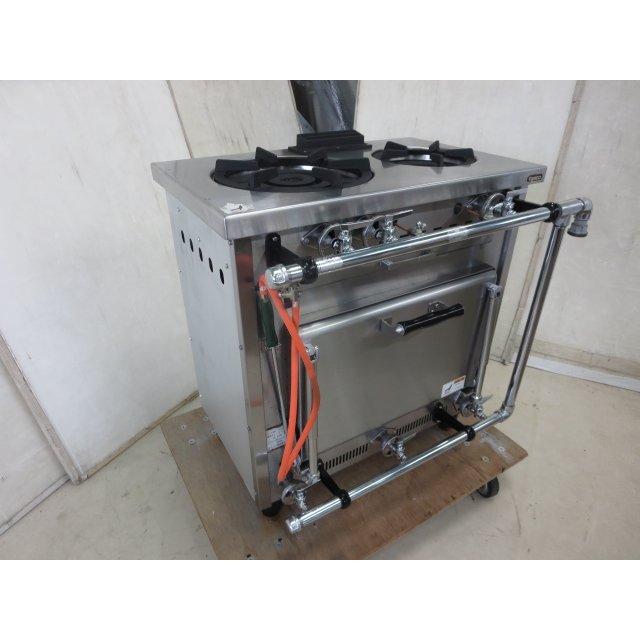 タニコー ガスレンジ 2口 オーブン付 S-TGR-7545 都市ガス(0514AT)7BY