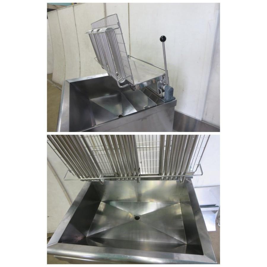 ◇ニチワ 電気フライヤー 3相200V 油量27L SEFD-27KMP[0611AI]7CY!-1