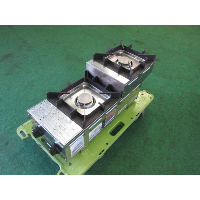 山岡金属工業 鉄腕ガッツだんだん2(2口) 都市ガス ガステーブルコンロ