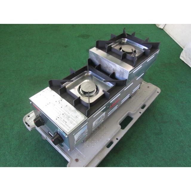 山岡金属工業 鉄腕ガッツだんだん2(2口) 都市ガス ガステーブルコンロ 