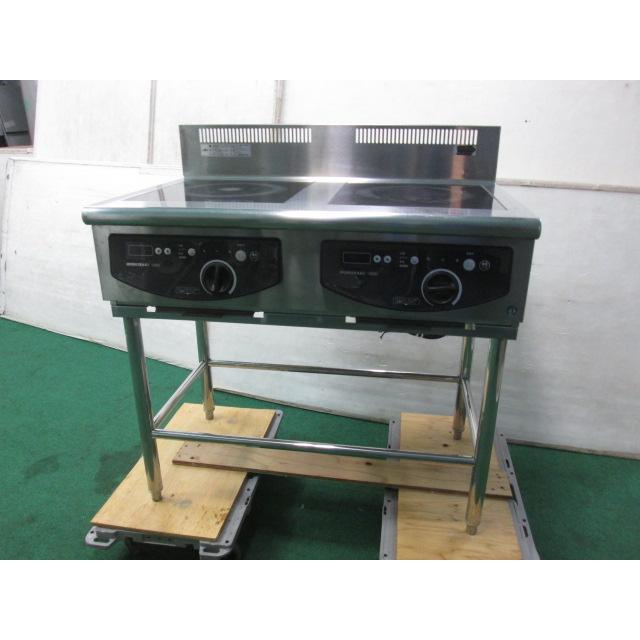 ホシザキ（HOSHIZAKI） 2連IHコンロ HIH-55TB 3相200V 5kw×2(1020EI