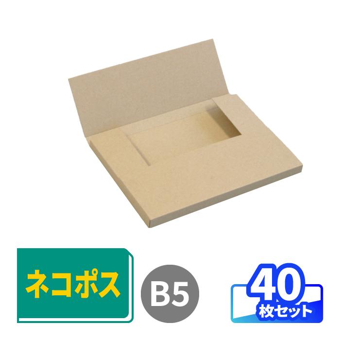 アースダンボール ネコポス ダンボール 段ボール箱 B5 厚さ2.5cm 40枚
