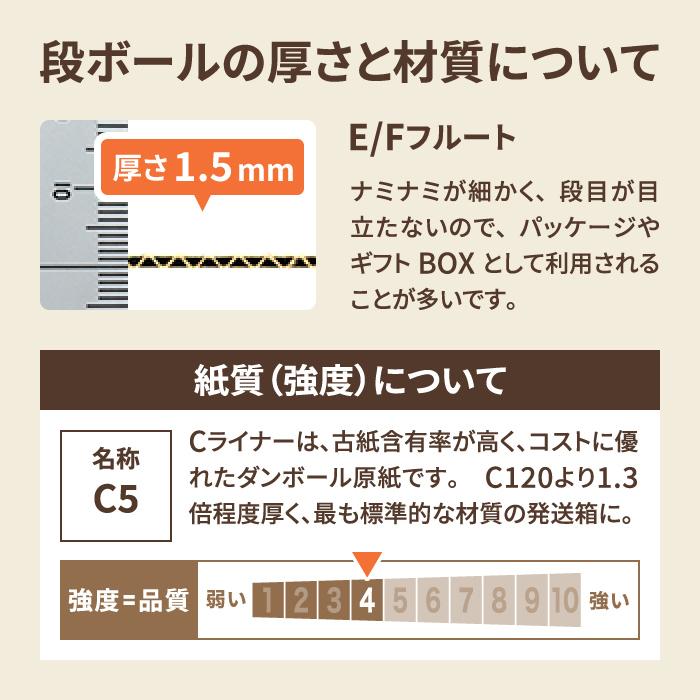 ダンボール 段ボール箱 白 宅配 60 サイズ A4 薄型 150枚 (0140) - 2