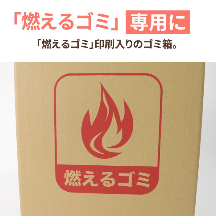 ダンボール　段ボール箱　ゴミ箱　50箱　燃えるゴミ用　屋外　45リットル　｜335×220×520mm（0344）