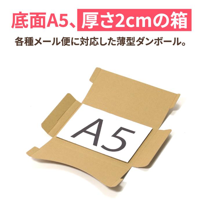 クロネコゆうパケット ダンボール 段ボール A5 ゆうパケット 箱 発送  100枚 ｜227×158×15mm （0505）｜bestcarton-shop｜03