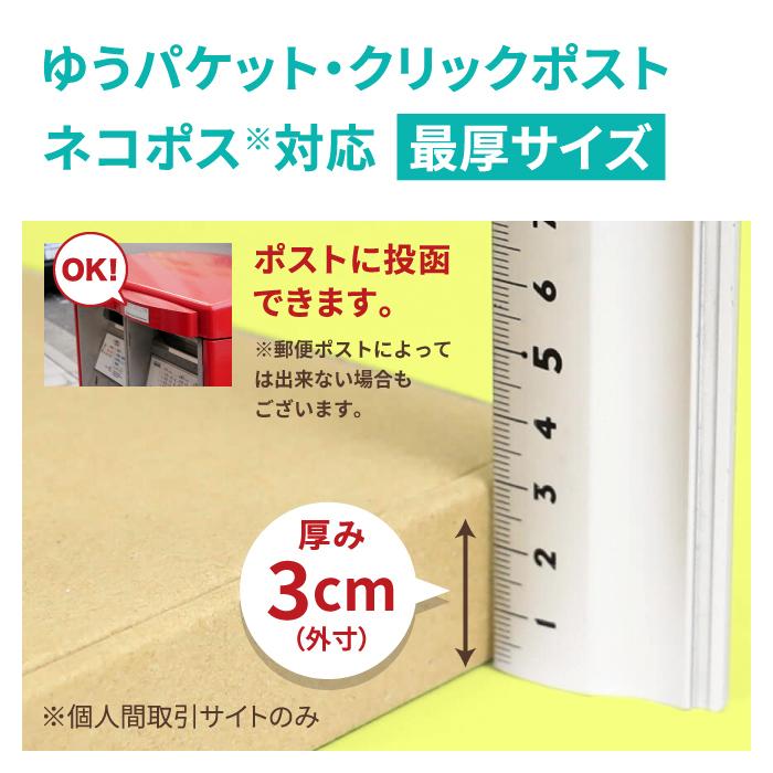 ネコポス ダンボール 段ボール箱 3センチ A4 発送  50枚 ｜297×215×26mm（0671）｜bestcarton-shop｜06