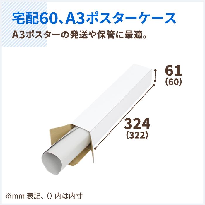 アースダンボール ダンボール 段ボール箱 A3 ポスターケース 60サイズ