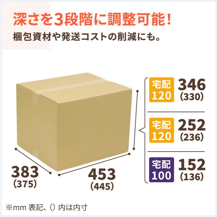アースダンボール ダンボール 段ボール箱 120 サイズ 広告入り 引越し 