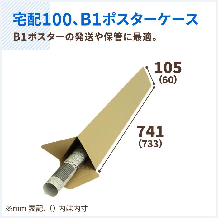 アースダンボール ダンボール 段ボール箱 ポスター 100サイズ B1 収納