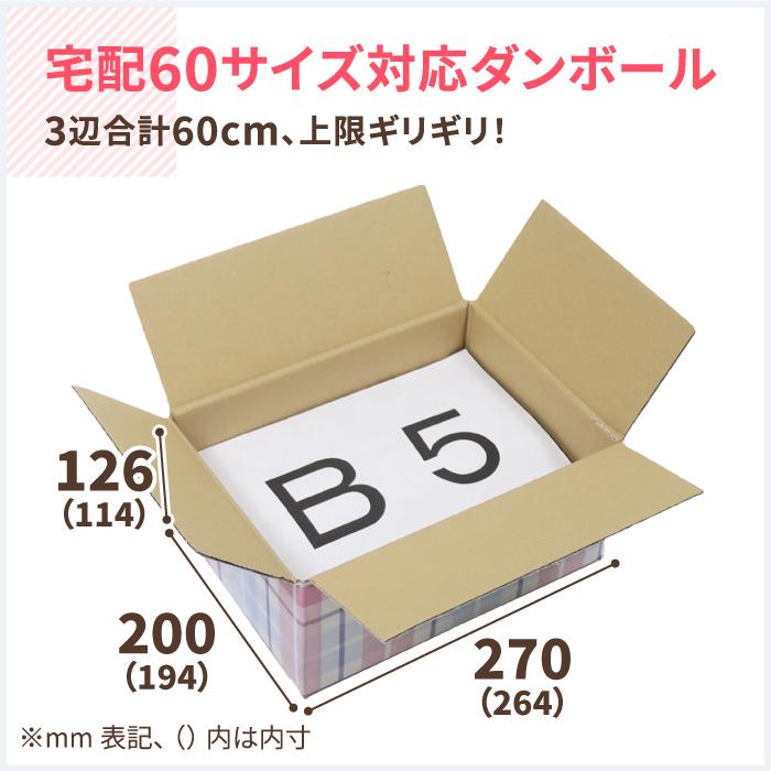 アースダンボール デザイン ダンボール 60サイズ B5 宅配 発送 ギフト