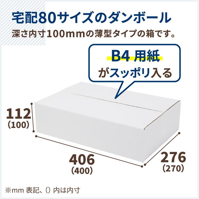 アースダンボール ダンボール 段ボール箱 80サイズ B4 薄型 宅配 発送