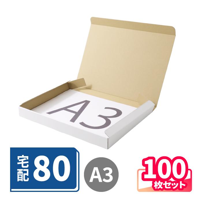 アースダンボール ダンボール 段ボール箱 80サイズ A3 薄型 宅配 発送