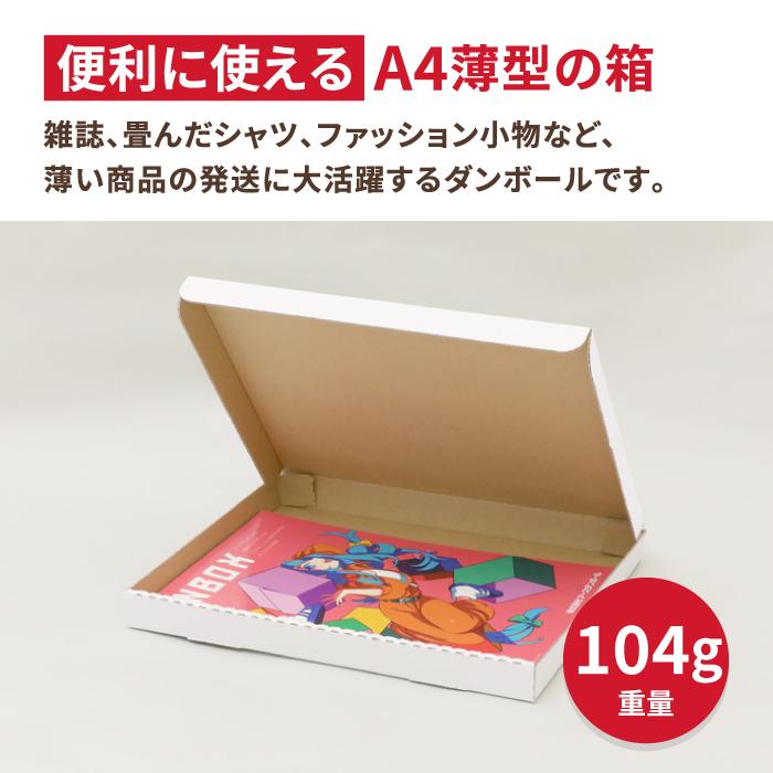 アースダンボール ダンボール 段ボール箱 ゆうパケット 3センチ A4