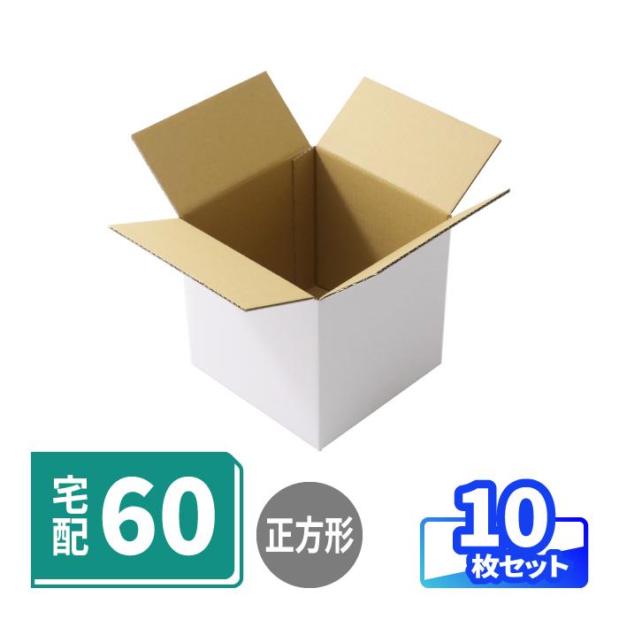 旧型 中古形 正方形 空箱 保存袋10セット アースダンボール ダンボール 段ボール箱 60サイズ 正方形 宅配 発送