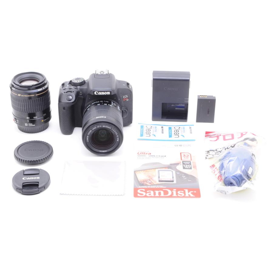 【美品】Canon キヤノン Eos Kiss X9i ブラック ダブルレンズセット SD(32GB)カード、おまけ付 ★1ヶ月保証★｜bestchoices｜02