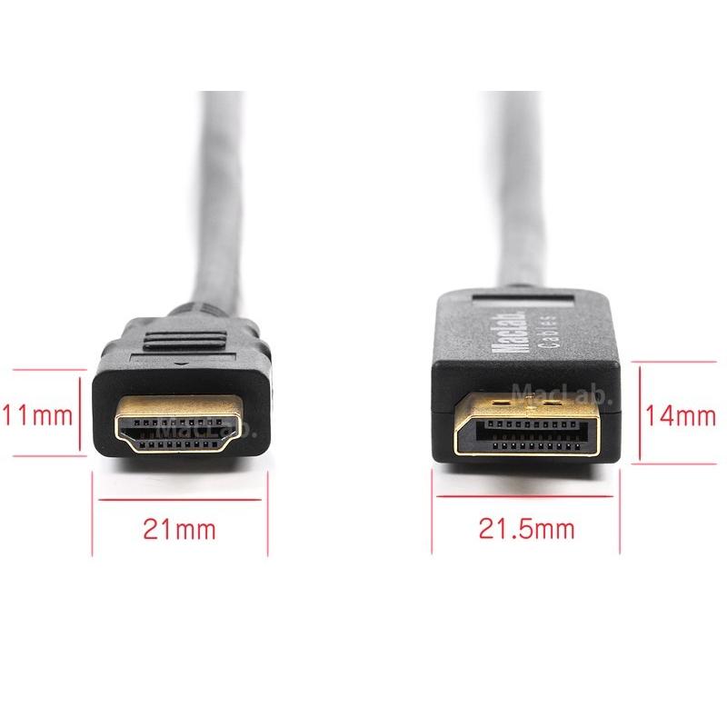 DisplayPort to HDMI 変換 ケーブル MacLab. 1.8m ブラック DP ディスプレイポート アダプタ 相性保証付 |L｜bestclick｜03