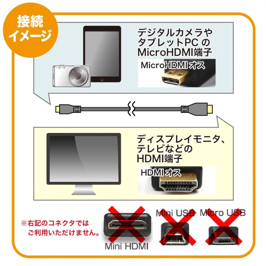 MacLab. Micro HDMI to HDMI ( タイプD to タイプA ) 変換 ケーブル 3m ブラック オス 4k ver 1.4 | 変換 アダプタ GoPro などに 3.0m |L｜bestclick｜06