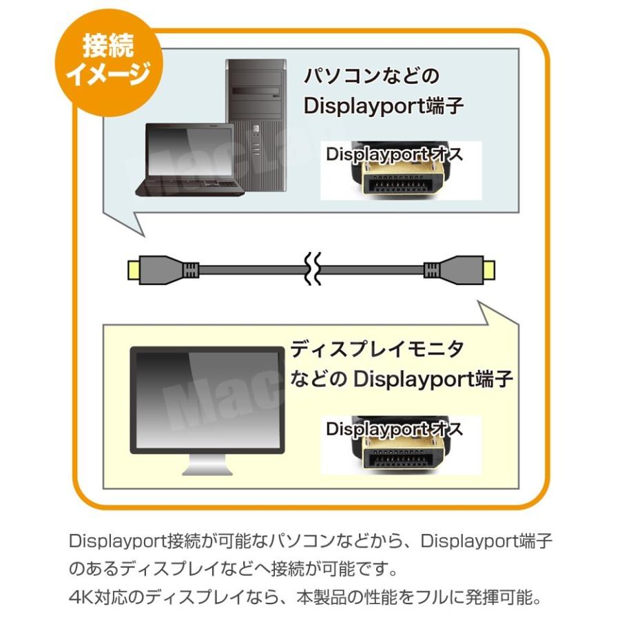 MacLab. Displayport ディスプレイポート ケーブル 1.8m ブラック 4K （3840 x 2160 / 60Hz） DP 1.2 対応 相性保証付 |L｜bestclick｜07