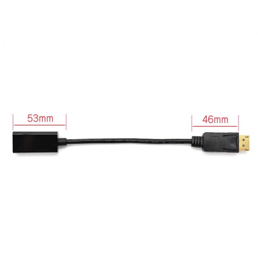 MacLab. Displayport ディスプレイポート HDMI 変換 ケーブル 変換 アダプタ 20cm ブラック 相性保証付 |L｜bestclick｜04