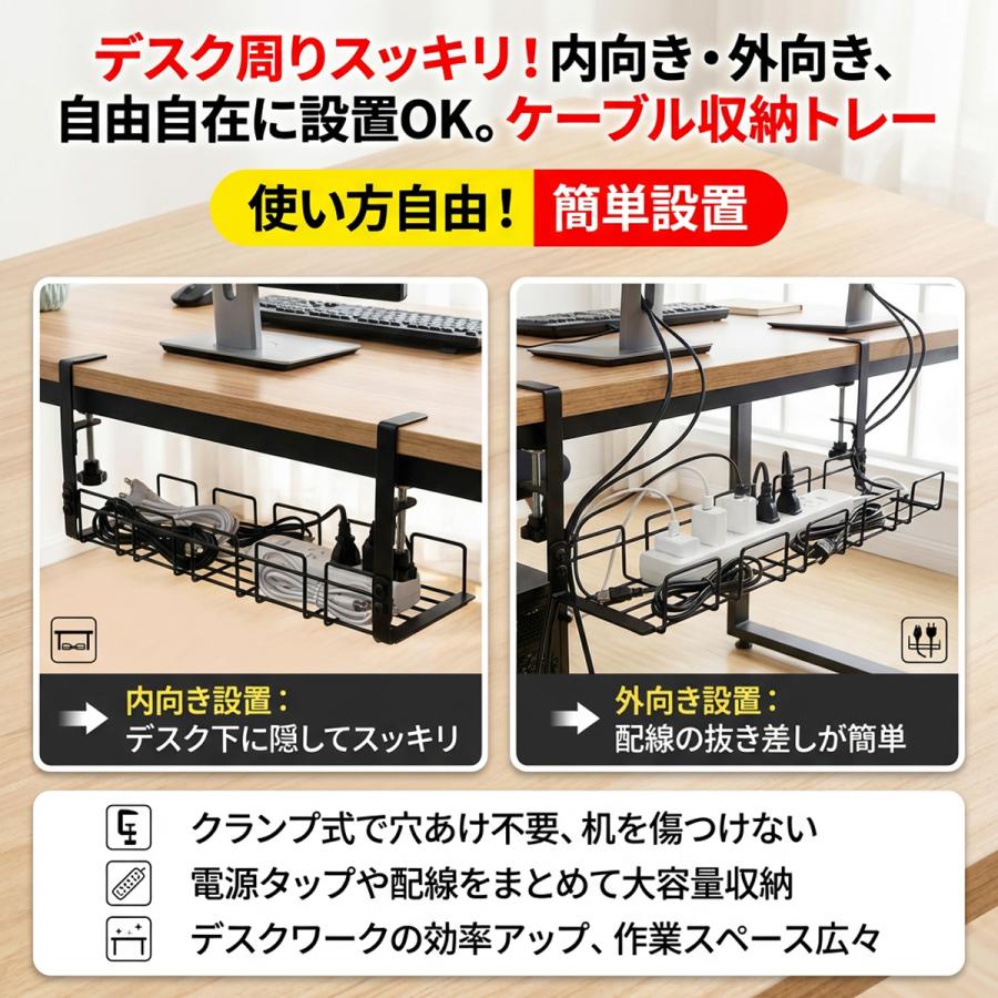 【定価3.5万/引渡しのみ】天板+引き出し+ケーブルトレー SANWA SUPPLY（サンワサプライ） ケーブルトレー デスク下 配線トレー