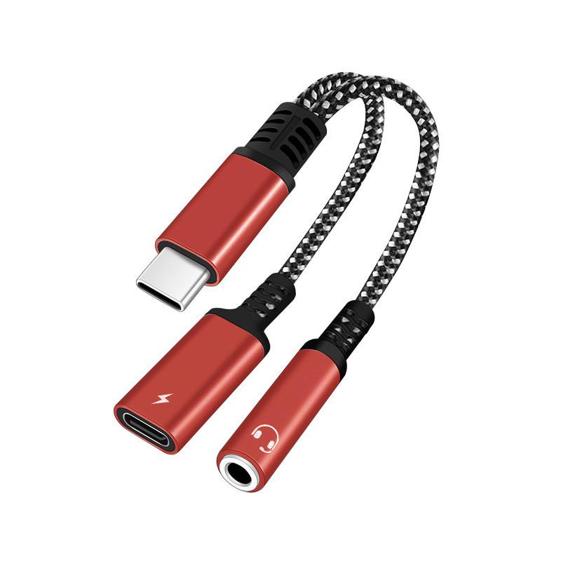 オーディオ変換アダプター USB Type-C イヤホンジャック 急速充電 60W 