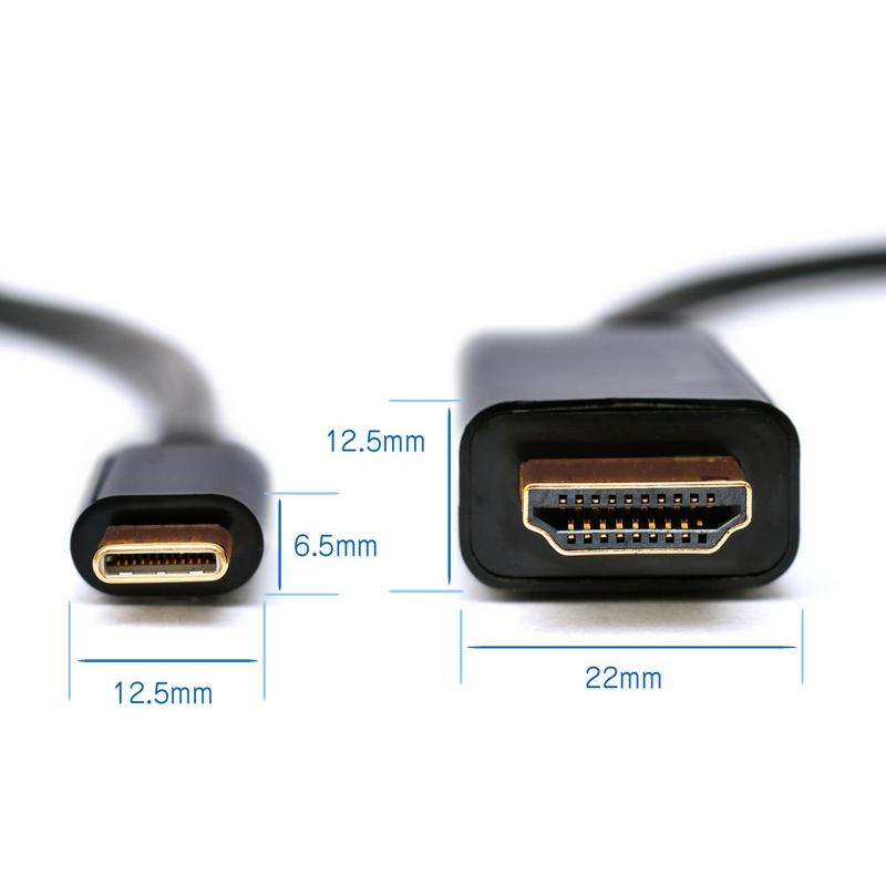 USB C Type-C HDMI 変換ケーブル MacLab. 1.8m Thunderbolt3 1年保証 ブラック typec タイプc usbc サンダーボルト iMac MacBook Mac Book Pro iPad Pro |L｜bestclick｜03