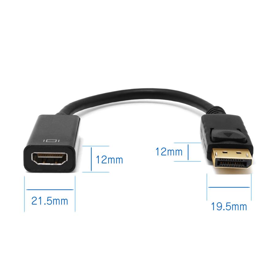 MacLab. DisplayPort HDMI 変換アダプタ ディスプレイポート HDMI ケーブル テレビ 接続 4K 音声 対応 20cm BC-DPH22BK |L｜bestclick｜05