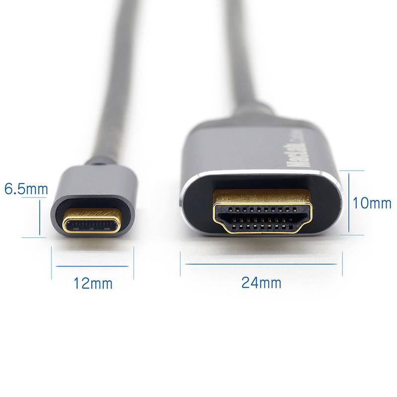 ケーブル HDMI タイプC TypeC 変換アダプター 1.8m MacLab. 4K 60Hz HDR対応 1年保証 USB HDMIケーブル USB-C Type-C Cタイプ C to コネクタ |L｜bestclick｜06