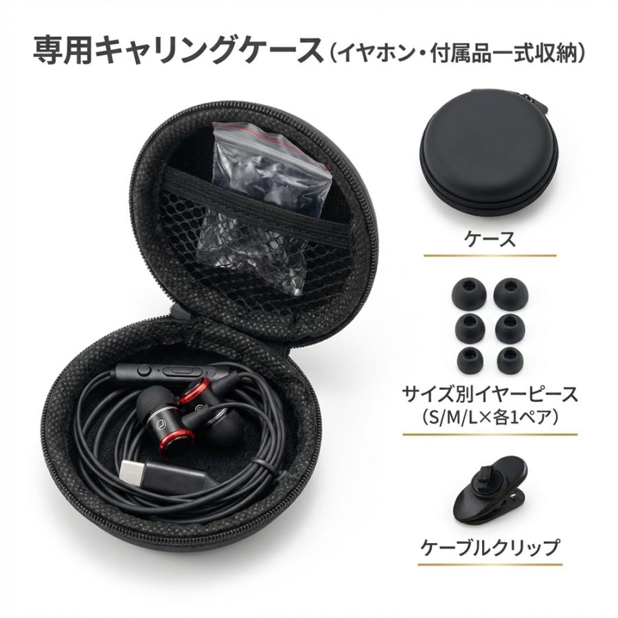USB Type-C イヤホン 有線 DAC内蔵 スマホ対応 マイク リモコン付き 高