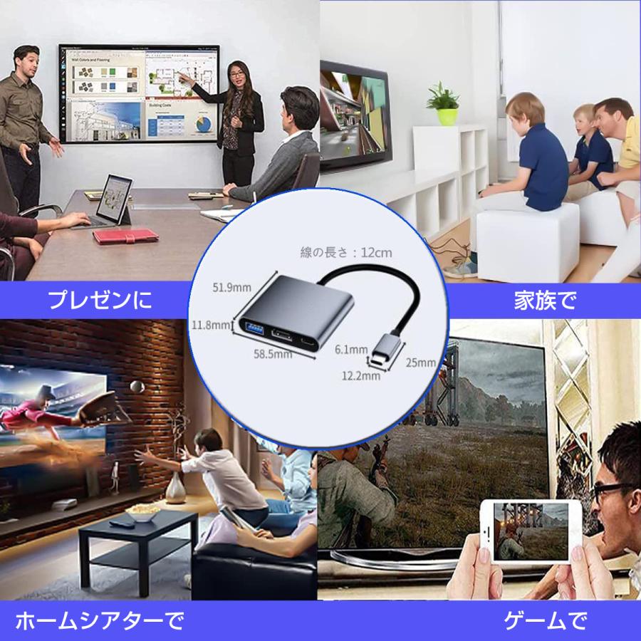 BestClick! USB Type-C HDMI USB 3.0 PD充電100W タイプc usbc hdmiケーブル 変換 アダプター thunderbolt3-4 ハブ Apple MacBook Mac Book Pro iMac |L｜bestclick｜04