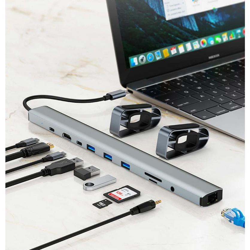 USB Type-C ハブ 10-IN-1 ドッキングステーション [ 4K HDMI＋USB 3.0