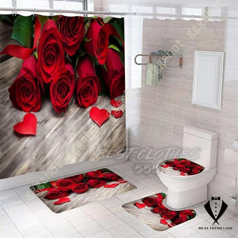 シャワーカーテン 180cm丈 厚手 リング付き 185*185 120*200 おしゃれ 耐水型 取付簡単 カフェカーテン 小花