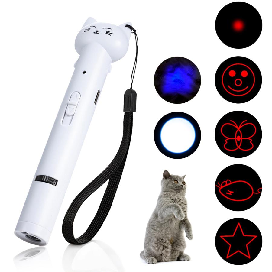 日本最大級の品揃え LED ポインター 猫じゃらし USB充電式 猫 ペット 用品 おもちゃ 玩具