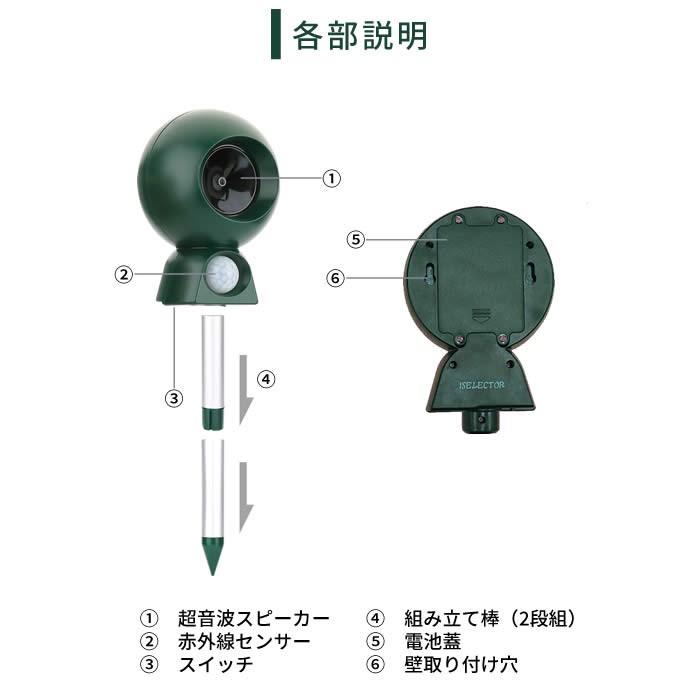 動物撃退器 Btgh502 猫よけ 超音波 赤外線センサー 害獣対策装置 乾電池給電 猫犬退治 ネズミよけ スズメ撃退 簡単設置 Ipx4防水防塵 Btgh502 Bestek 通販 Yahoo ショッピング