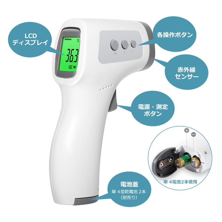 非接触型温度計 温度計 電子赤外線 日本仕様 日本語説明書 正確 高精度
