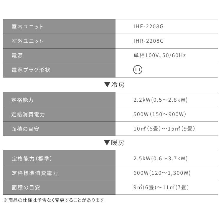 IRIS OHYAMA（アイリスオーヤマ） 2024年モデル エアコン 6畳 工事無し 