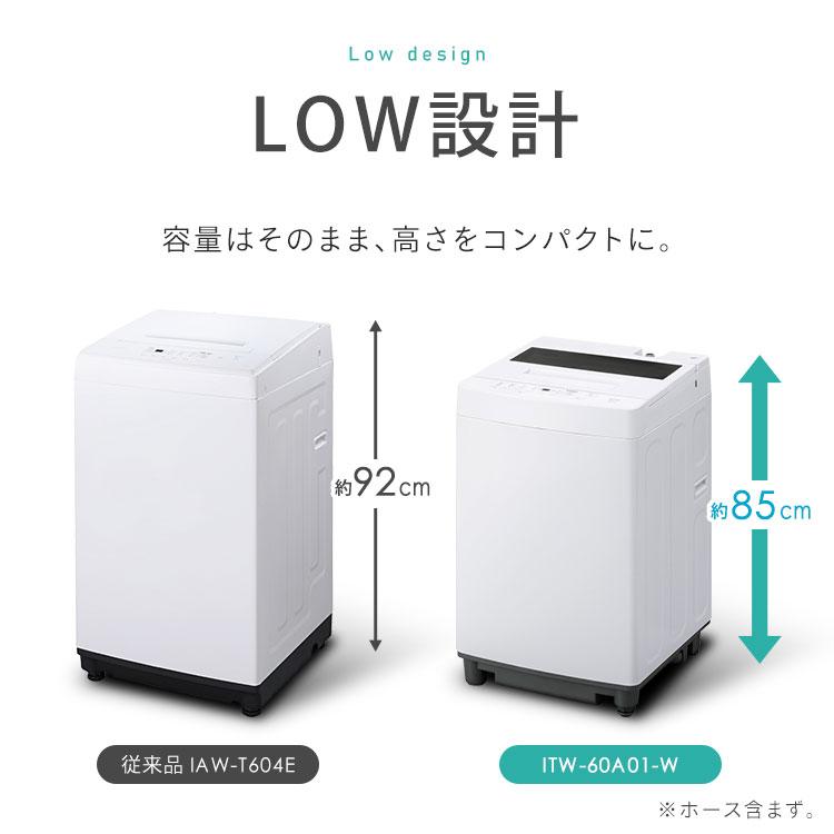 IRIS OHYAMA 洗濯機 6kg 全自動 一人暮らし コンパクト 縦型