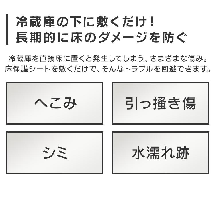 冷蔵庫 マット アイリス 冷蔵庫下床保護シート アイリスオーヤマ Sサイズ RSS-S クリア｜bestexcel｜03