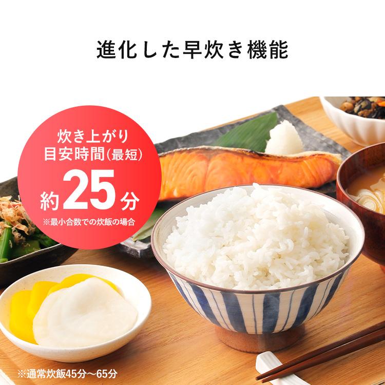 【大人気】炊飯器　5.5合　銘柄炊き　タイマー付き　ブラック IRIS OHYAMA（アイリスオーヤマ） 炊飯器 5.5合 銘柄炊き 食感炊き分け