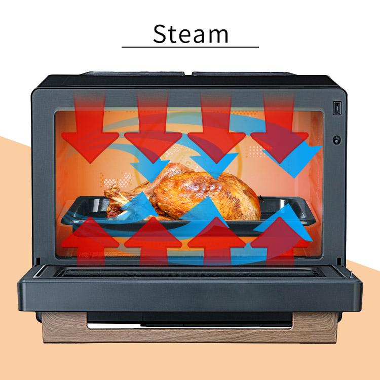 オーブンレンジ スチーム 30L タンク式 時短ブースト機能 コンベクション機能 ノンフライ グリル調理 レンジ スチーム料理 アイリスオーヤマ MS-F3002-B | IRIS OHYAMA | 06