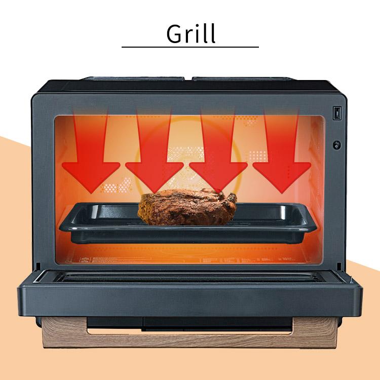 オーブンレンジ スチーム 30L タンク式 時短ブースト機能 コンベクション機能 ノンフライ グリル調理 レンジ スチーム料理 アイリスオーヤマ MS-F3002-B | IRIS OHYAMA | 07