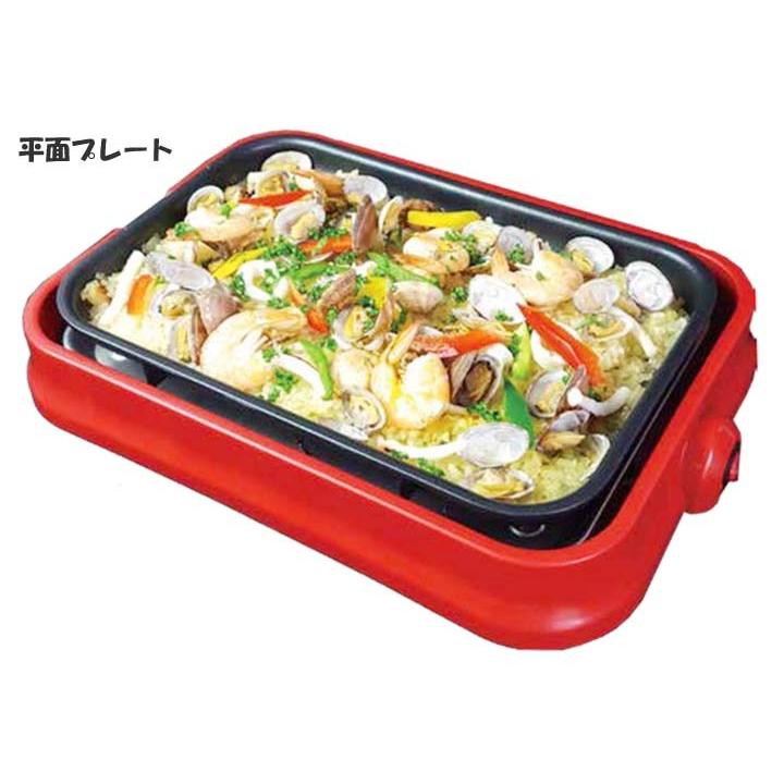 HIRO 2wayクッキングホットプレートHKS-510RD レッド (D) : 快適ホーム
