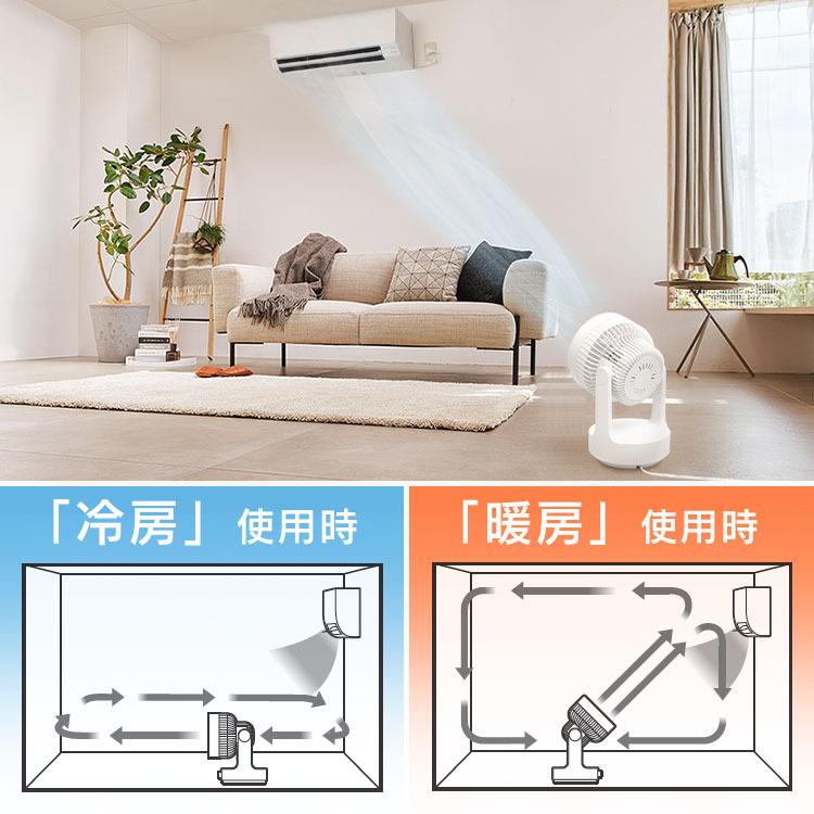 扇風機 小型扇風機 卓上扇風機 リビング 白 静音 サーキュレーター おしゃれ 首振り 安い 軽量 軽い 静か PCF-S15A-W｜bestexcel｜04