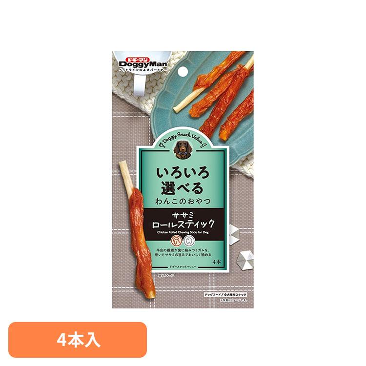 ドギーマン おやつ スナック 棒 ドギースナックバリュー ササミロールスティック 4本 | 
