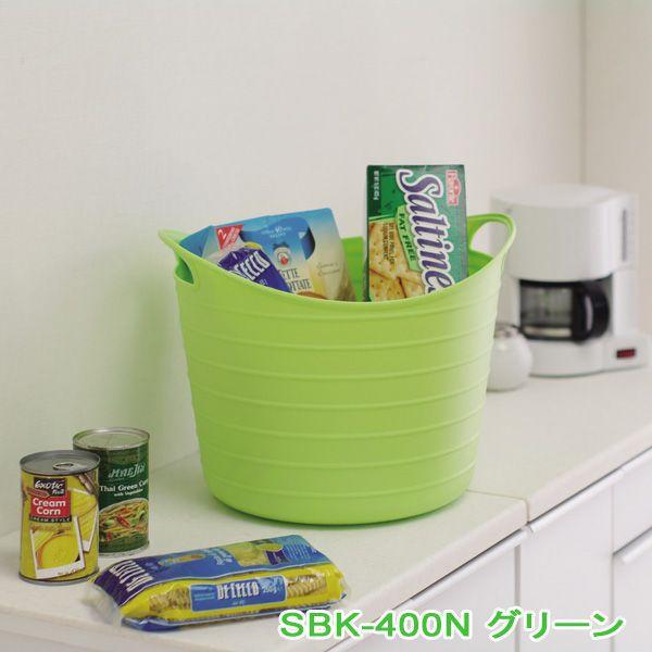 IRIS OHYAMA ソフトバスケット 穴なしバケツタイプ Mサイズ SBK-400N