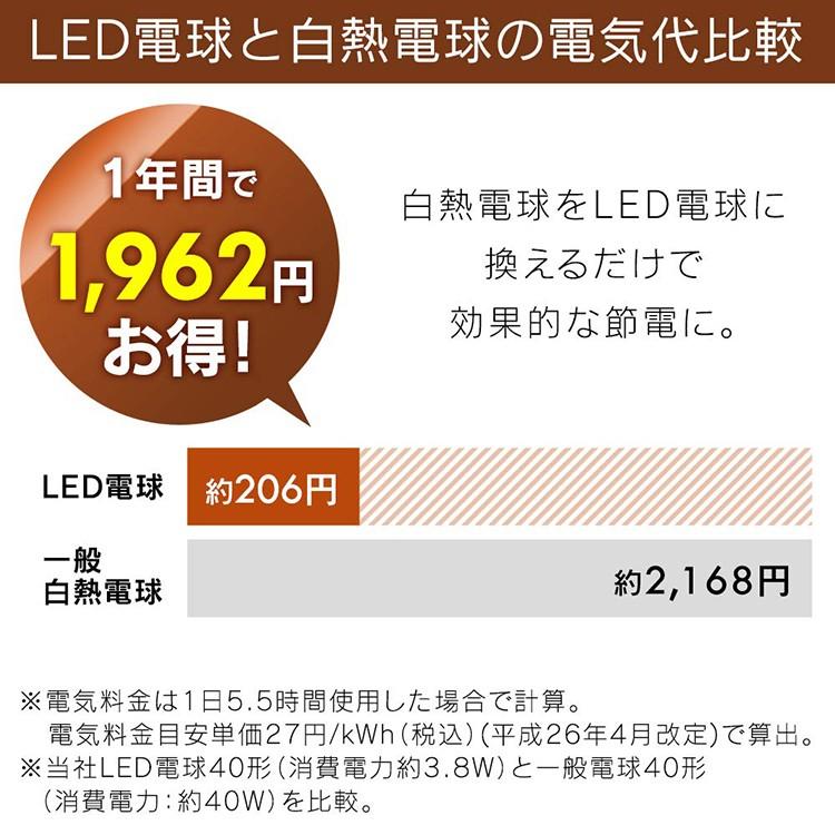 電球 LED E17 アイリスオーヤマ フィラメント電球 ミニボール球 40W 440lm 昼白色 電球色 LDG4N-G-E17-FC｜bestexcel｜08