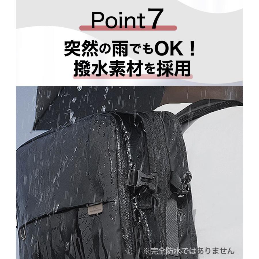 ビジネスリュック 拡張 大容量 防水 メンズ 50代 40代 軽量 旅行用 ビジネス リュック 3way 薄型 最強 拡張機能 旅行 通勤 通学 撥水 37L 30L 35L USB YKK A4｜bestforyou｜13